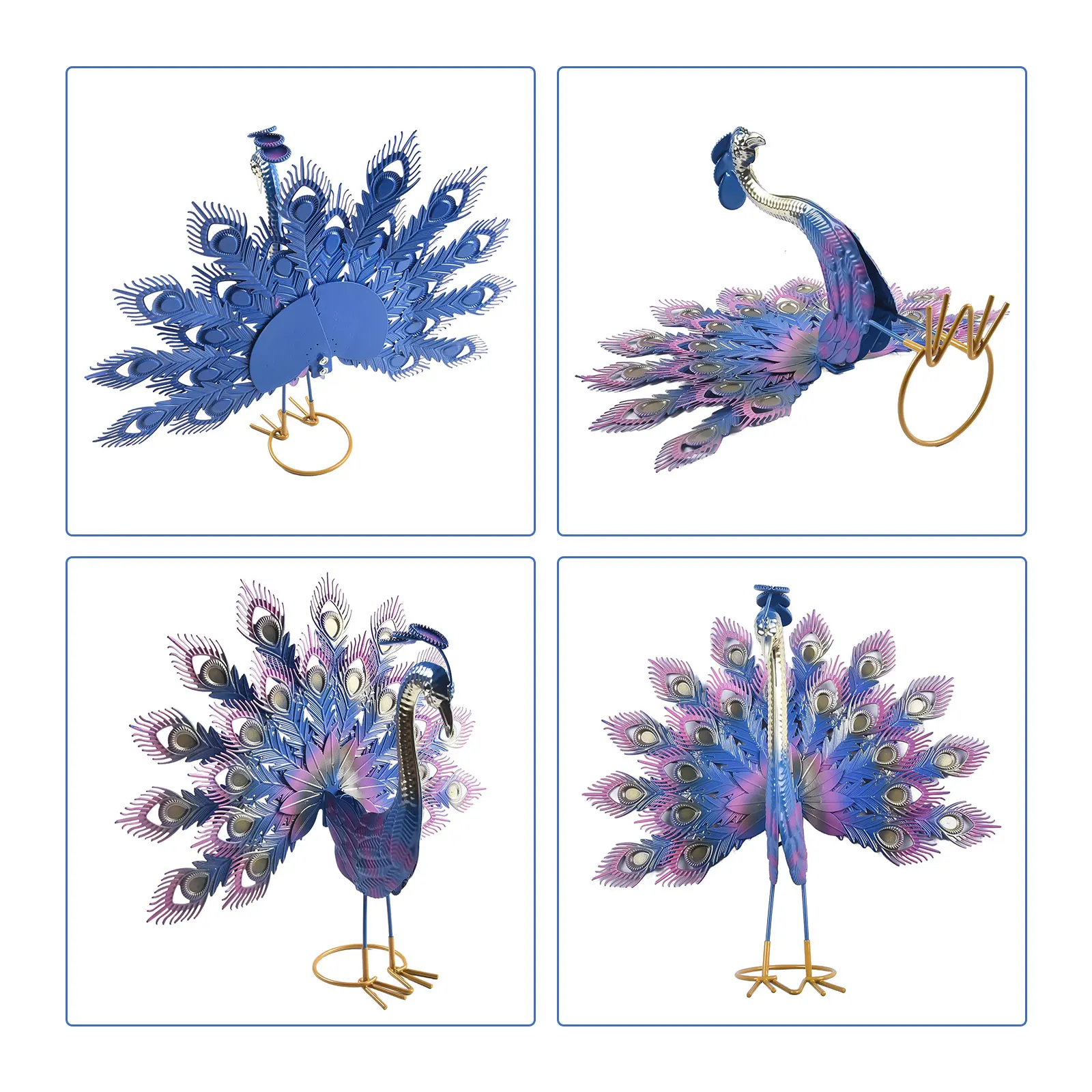 Metal Peacock Statue Ornament DIY Peacock Art Crafts Garden Decoration Statue Home Garden Decoration Supplies Yard Accessories 
Metal Peacock Statue Ornament DIY Peacock Art Crafts Garden Decoration Statue Home Garden Decoration Supplies Yard Accessories