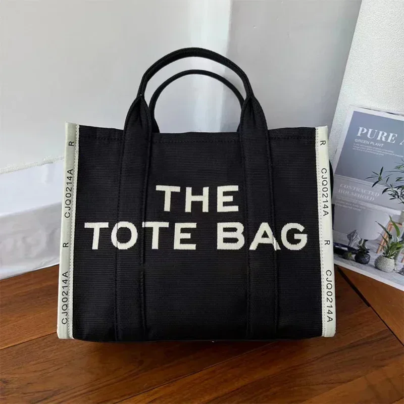 

Tote Bag Fashion Canvas Women Luxury Designer Shoulder Bags Zipper Black Ladies Crossbody Bags Large White Shopping Bags Purses