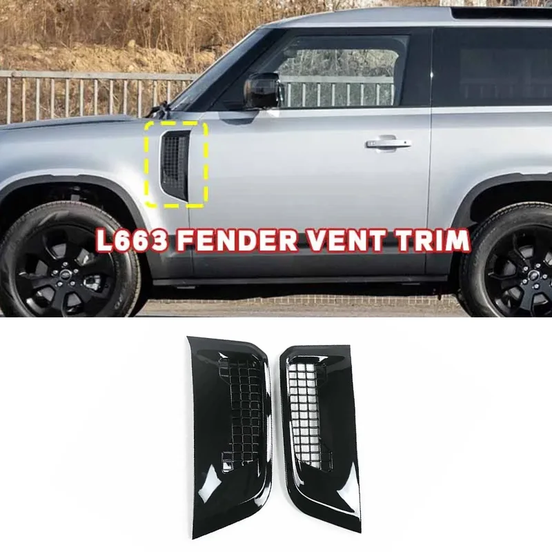 

Подходит для Land Rover Defender L663 2020MY крыло вентиляционного отверстия, Боковая Крышка вентиляционного отверстия автомобиля, комплект наружного корпуса