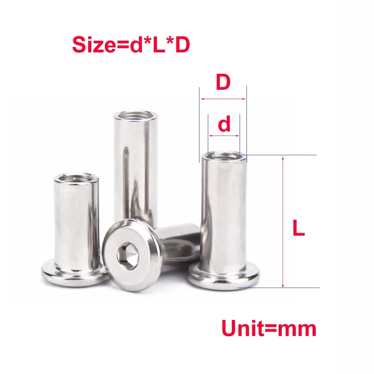 

304 Stainless Steel Clamp Nut/Locking Furniture Screw/Tapping Hex NutM3M4M5M6M8M10