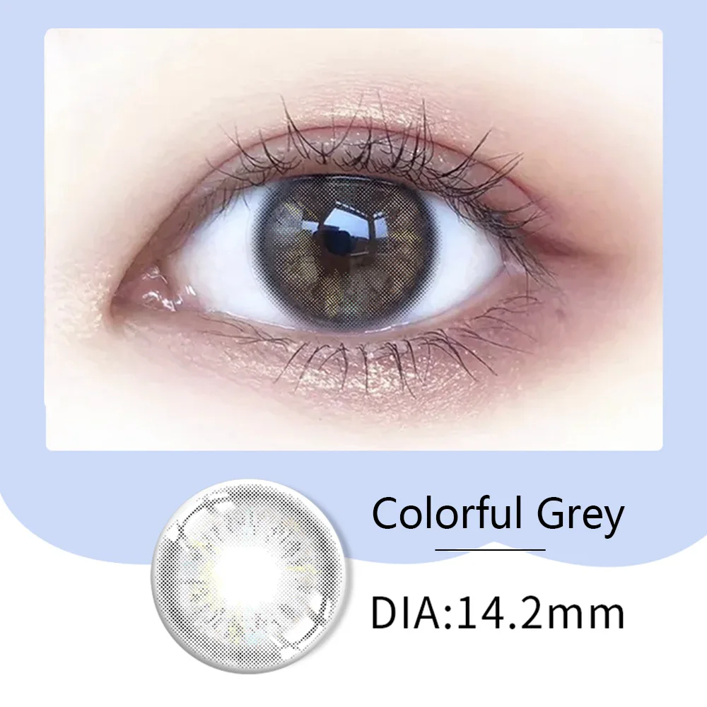 YIMEIXI 1Pair/2pcs Colored Contact Lenses For Eyes Natural Color Lenses Women Men Makeup Accessories with Contact Lens Case Gift YIMEIXI 1Pair/2pcs Colored Contact Lenses For Eyes Natural Color Lenses Women Men Makeup Accessories with Contact Lens Case Gift
