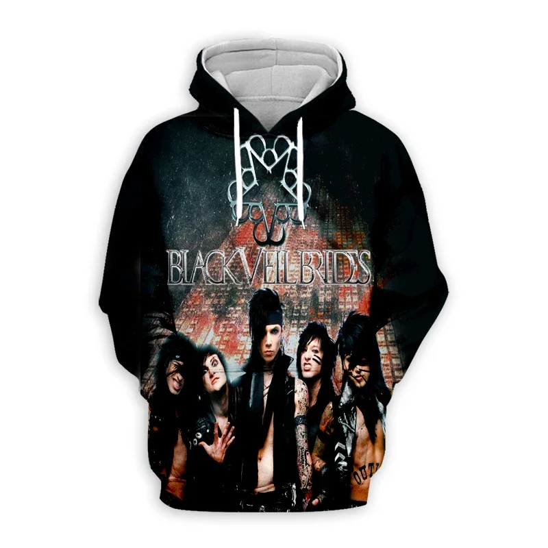 

New Fashion Black Veil Brides Band 3D Printed Clothes Streetwear Men Hoodies Sweatshirt Fashion Hooded Long Sleeve Pullover Top