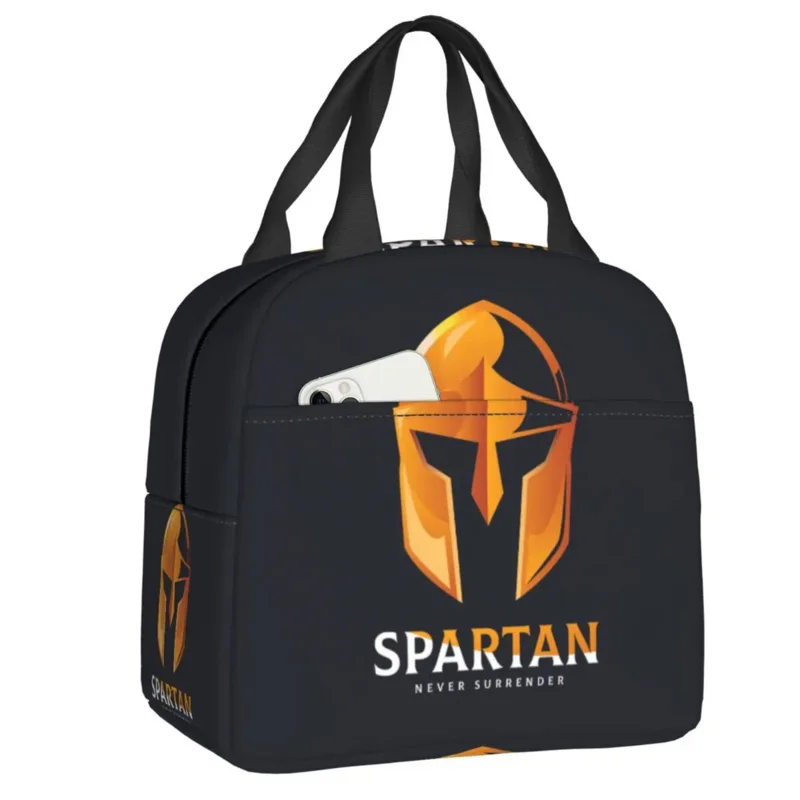 

Sparta Spirit Spartan Skull Box Waterproof Warm Cooler Thermal Food Insulated Lunch Bag for Women Kids Tote Container Bags