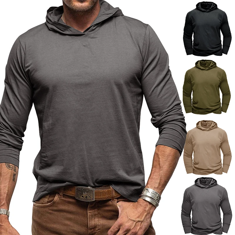 Autumn Men's Long Sleeve T-shirt Fashion Male Solid Casual Slim Hooded Sweatshirt Outdoor Gym Exercise Muscle Tops S-2XL
Autumn Men's Long Sleeve T-shirt Fashion Male Solid Casual Slim Hooded Sweatshirt Outdoor Gym Exercise Muscle Tops S-2XL