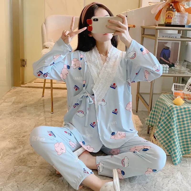 Supplies For Pregnant Women Pajamas SummerThin Breastfeeding Clothes Spring And Autumn Postpartum Women's Home Clothes Maternity
Supplies For Pregnant Women Pajamas SummerThin Breastfeeding Clothes Spring And Autumn Postpartum Women's Home Clothes Maternity