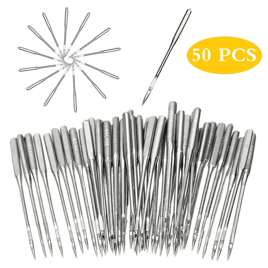 50PCS Home Sewing Machine Needles Sharp Universal Regular Point 11/75 12/80 14/90 16/100 18/110 DIY Sewing Machine Accessories
50PCS Home Sewing Machine Needles Sharp Universal Regular Point 11/75 12/80 14/90 16/100 18/110 DIY Sewing Machine Accessories