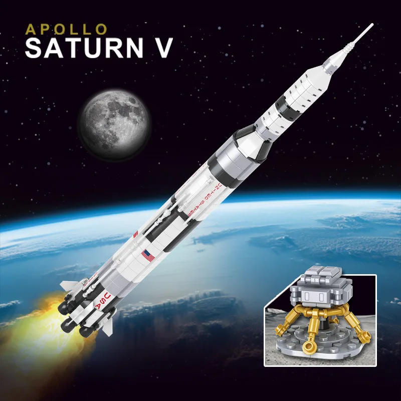100CM USA NASAS Exploring Apollos Saturn V Space Launch Rocket Technical Building Blocks Bricks Children Kid Toy Gift
100CM USA NASAS Exploring Apollos Saturn V Space Launch Rocket Technical Building Blocks Bricks Children Kid Toy Gift