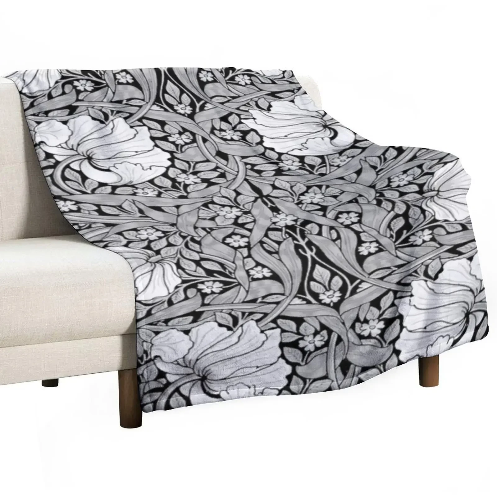 William Morris-Pimpernel, black, white, grey Throw Blanket Luxury Designer Shaggy Blankets
William Morris-Pimpernel, black, white, grey Throw Blanket Luxury Designer Shaggy Blankets