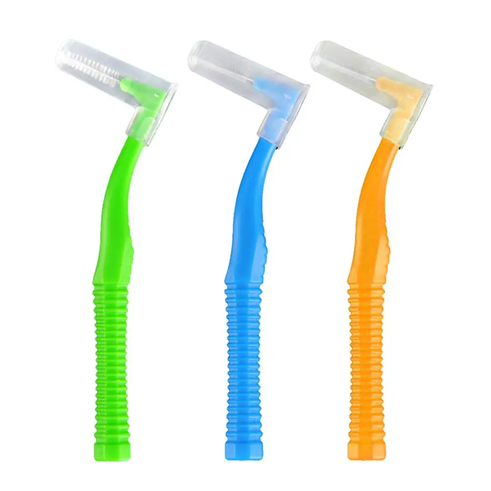 

box L Shape Push-Pull Interdental Brush Orthodontic Toothpick Teeth Whitening Tooth Pick ToothBrush Oral Hygiene Care