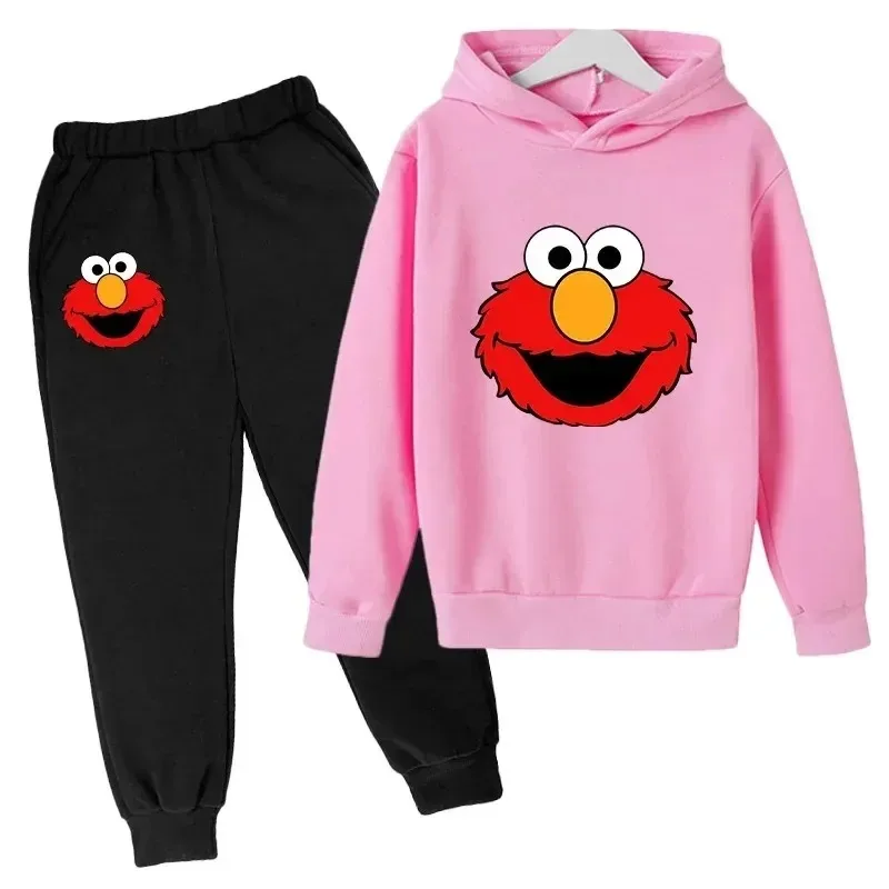 

Children's Printed Hoodie+pants Set, Hood and Pants Elmo, Anime Clothing for Boys and Girls Aged 3 To 14 Clothes Kids Fashion