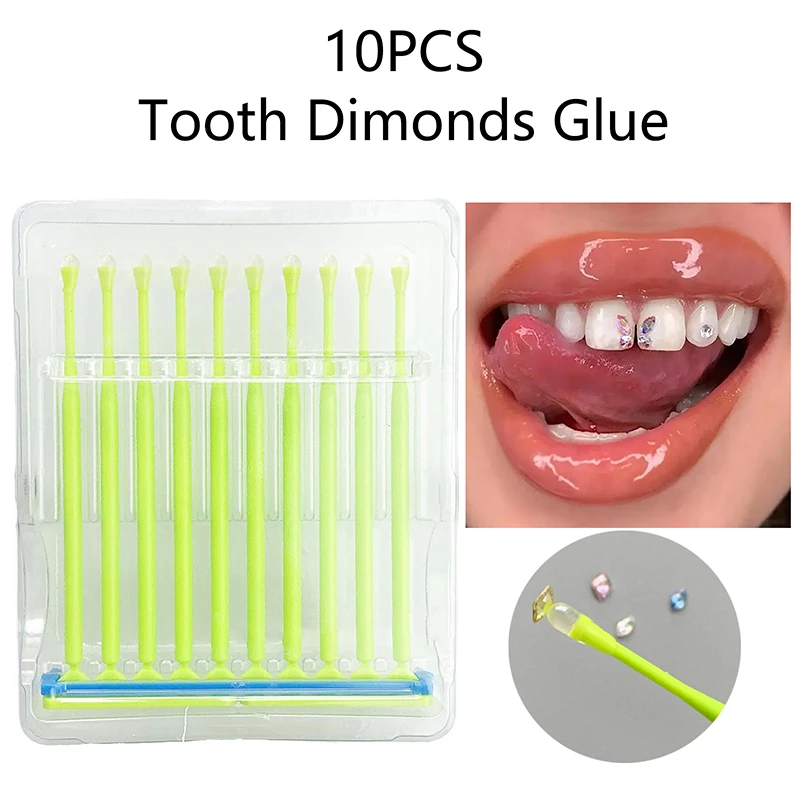 

10Pcs Disposable Dental Applicator Sticks Adhesive Tip Tooth Crown Porcelain Veneer Dental Applicator Tooth Dimond Tools
