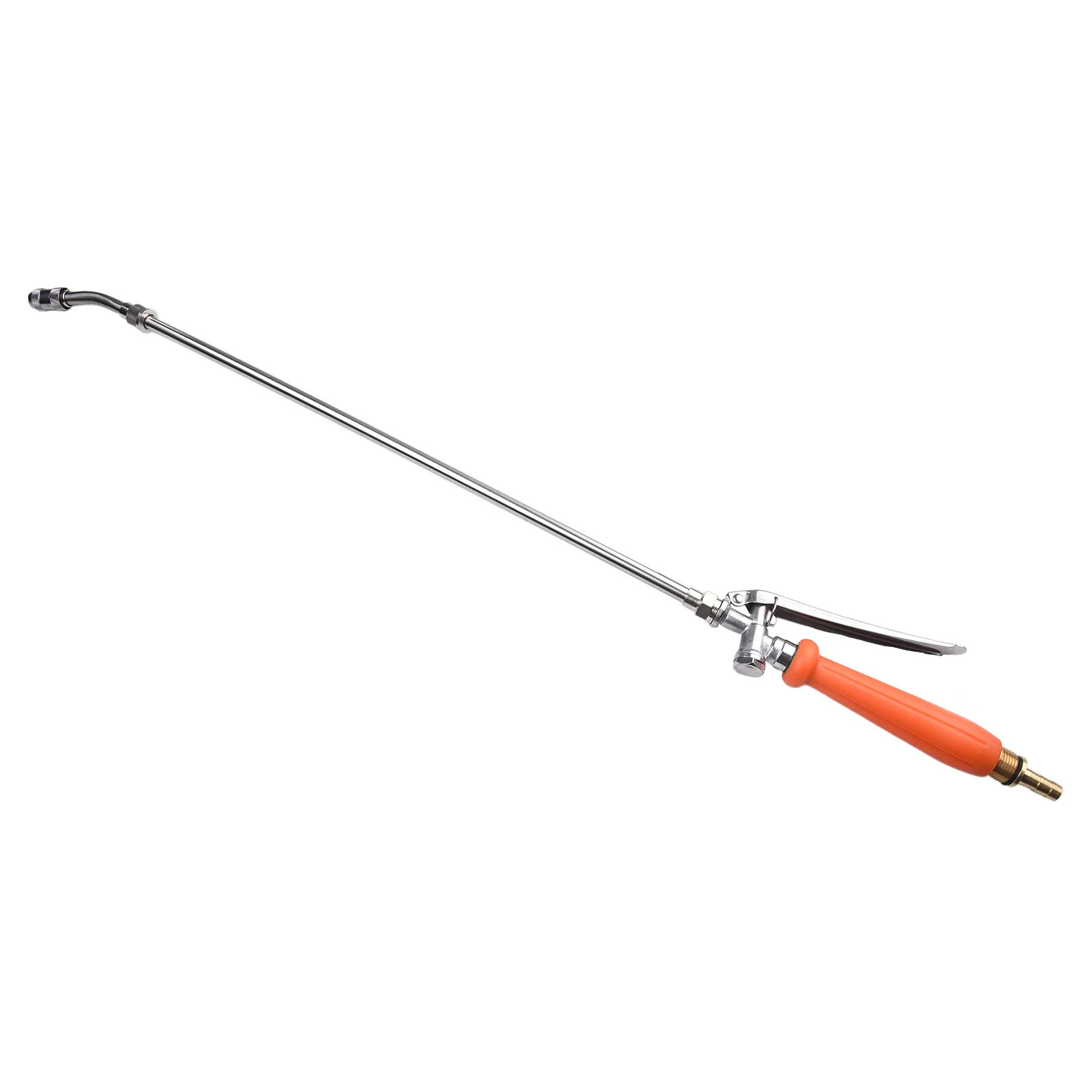 

Stylish Sprayer Wand with Brass Barb Replacements Compatible with 1/4 & 3/8 Hoses Locking Handle Orange/Silver