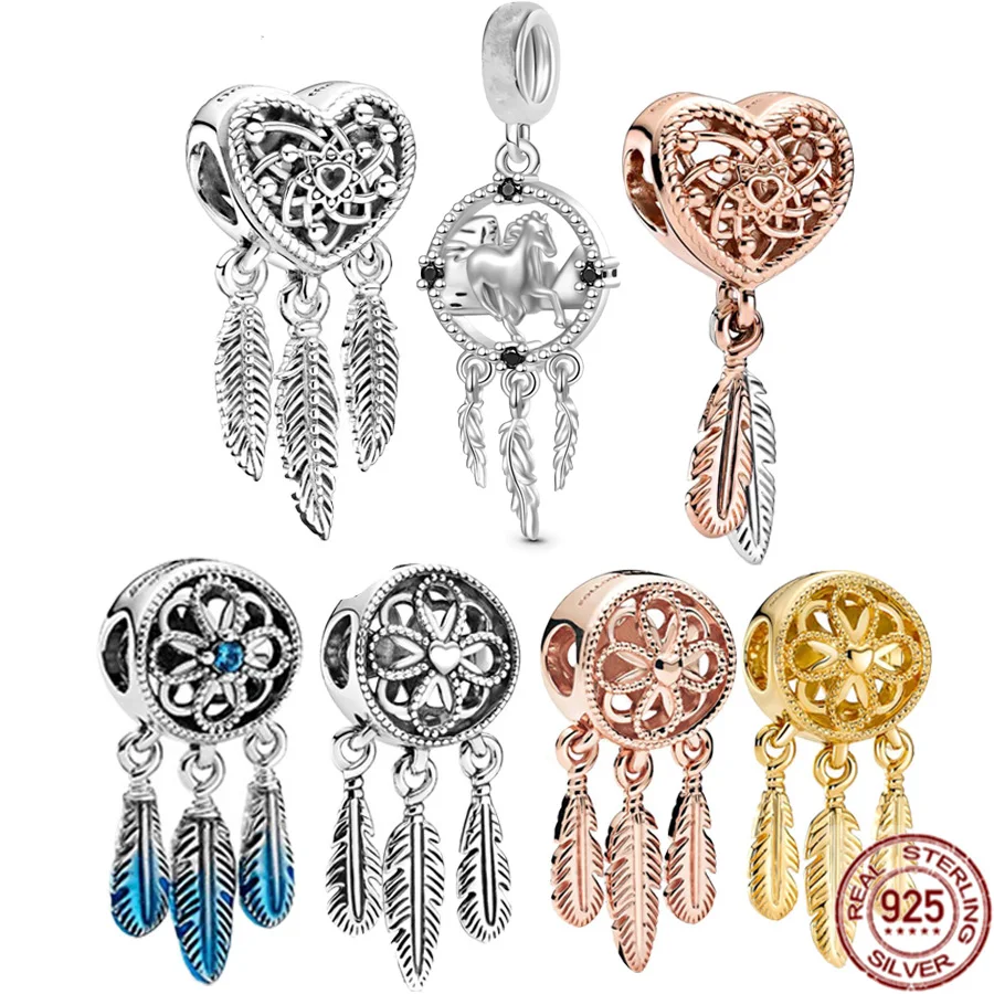 NEW Rose Gold Plated Spiritual Dreamcatcher 925 Sterling Silver Charm Beads Fit Original Pandora Bracelet DIY Women Jewelry Gift 
NEW Rose Gold Plated Spiritual Dreamcatcher 925 Sterling Silver Charm Beads Fit Original Pandora Bracelet DIY Women Jewelry Gift