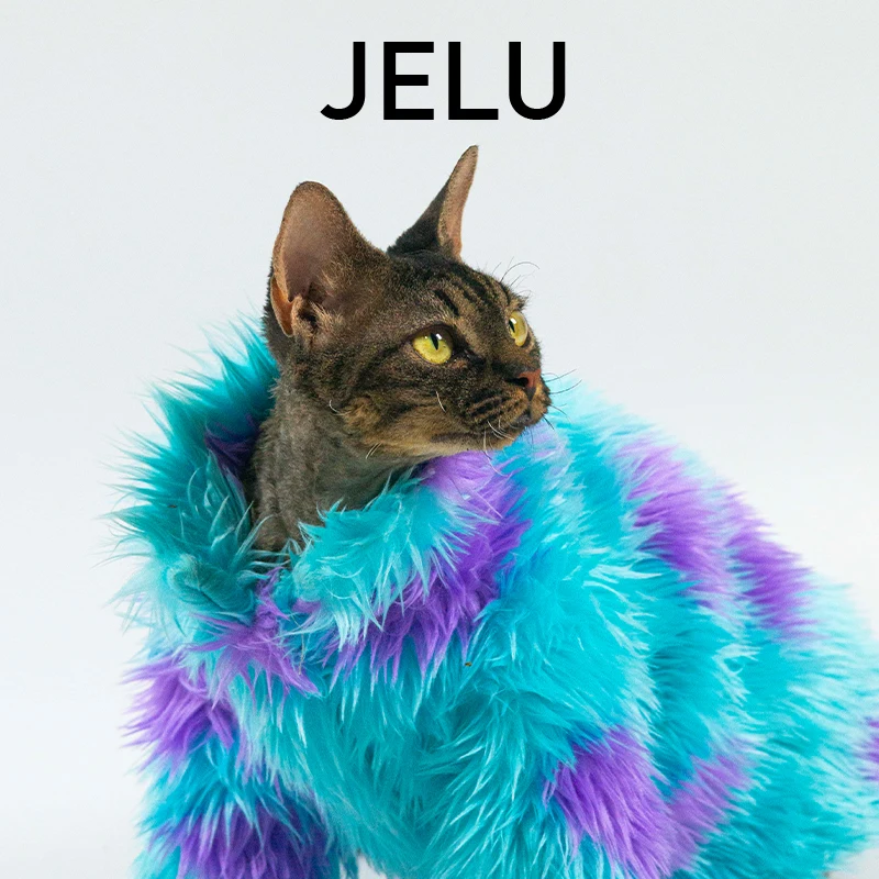 

JELU Jilu Sullivan зимнее пальто с изображением Сфинкса с изображением кота, пальто, теплое и утепленное пальто
