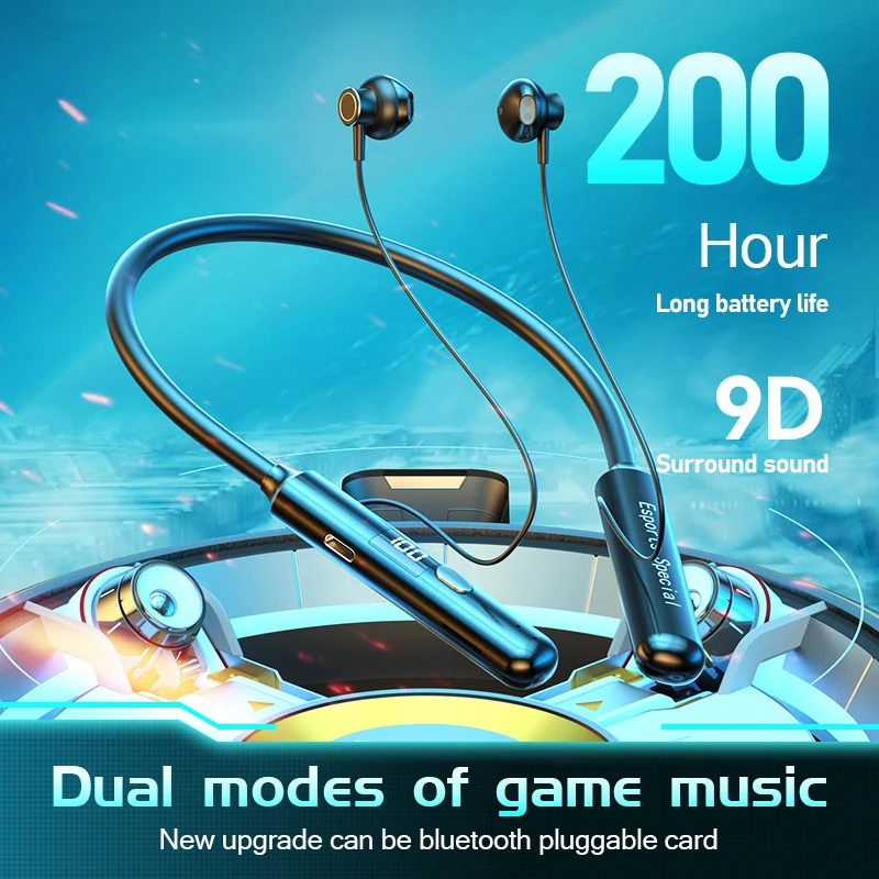 NEW 5.2 Bluetooth Headphones 200Hours Playback TWS Wireless Earphones Noise Reduction Headsets IPX5 Waterproof Neckband Headphon
NEW 5.2 Bluetooth Headphones 200Hours Playback TWS Wireless Earphones Noise Reduction Headsets IPX5 Waterproof Neckband Headphon