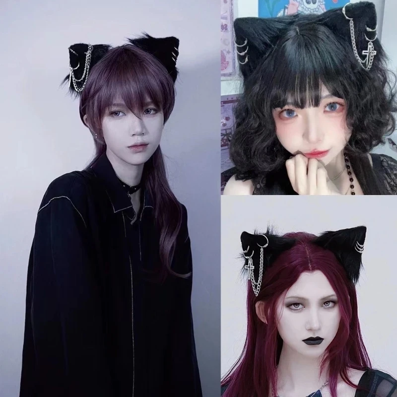 Готический зажим для ушей Kawaii Cat Ear Lolita плюшевые ободки для волос ручной работы Cospaly Prop черный плюшевый W Cross
Готический зажим для ушей Kawaii Cat Ear Lolita плюшевые ободки для волос ручной работы Cospaly Prop черный плюшевый W Cross