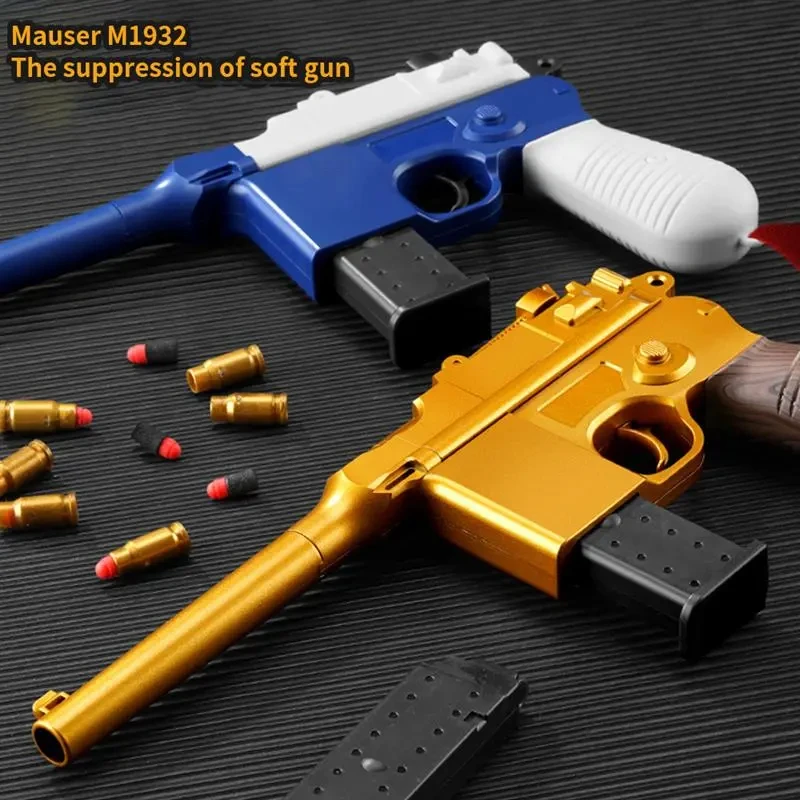 

2023Soft Bullet Guns Manual Short Airsoft Bullet Sniper Gun Toy Pistol Glock Shooting Game for Kids Children Boys Birthday Gifts