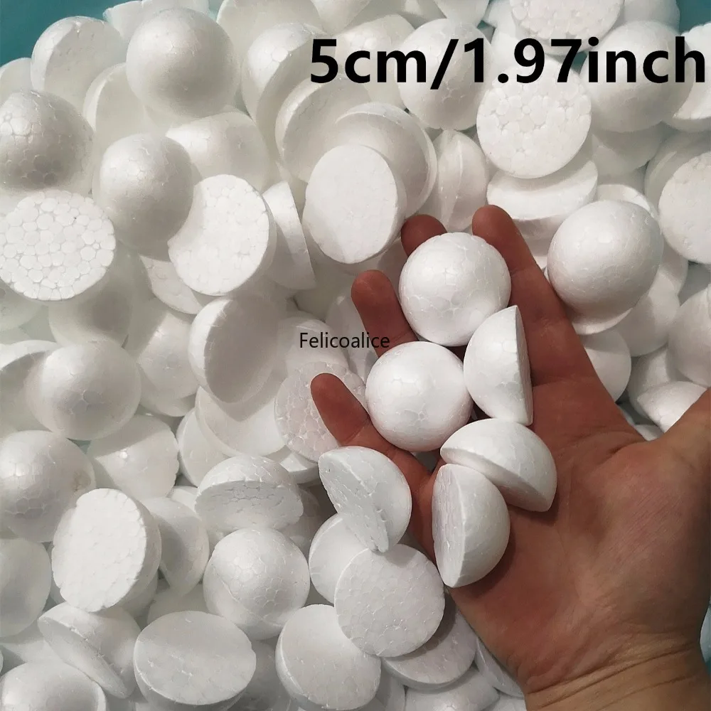 5cm 50pcs Half Round Solid Polystyrene Styrofoam Foam Balls for Christmas Kids Craft DIY Decoration 5cm/1.97 inch/50mm
5cm 50pcs Half Round Solid Polystyrene Styrofoam Foam Balls for Christmas Kids Craft DIY Decoration 5cm/1.97 inch/50mm