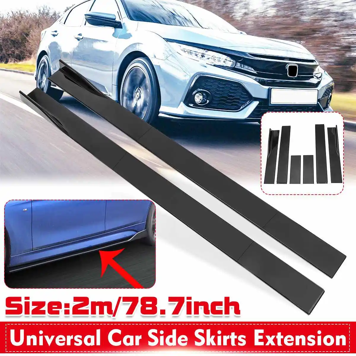 2.2m Universal Car Side Skirt Splitter Extension For Ford For Focus MK1 RS ST For Fiesta For Mondeo For Subaru WRX STI For LEXUS
2.2m Universal Car Side Skirt Splitter Extension For Ford For Focus MK1 RS ST For Fiesta For Mondeo For Subaru WRX STI For LEXUS