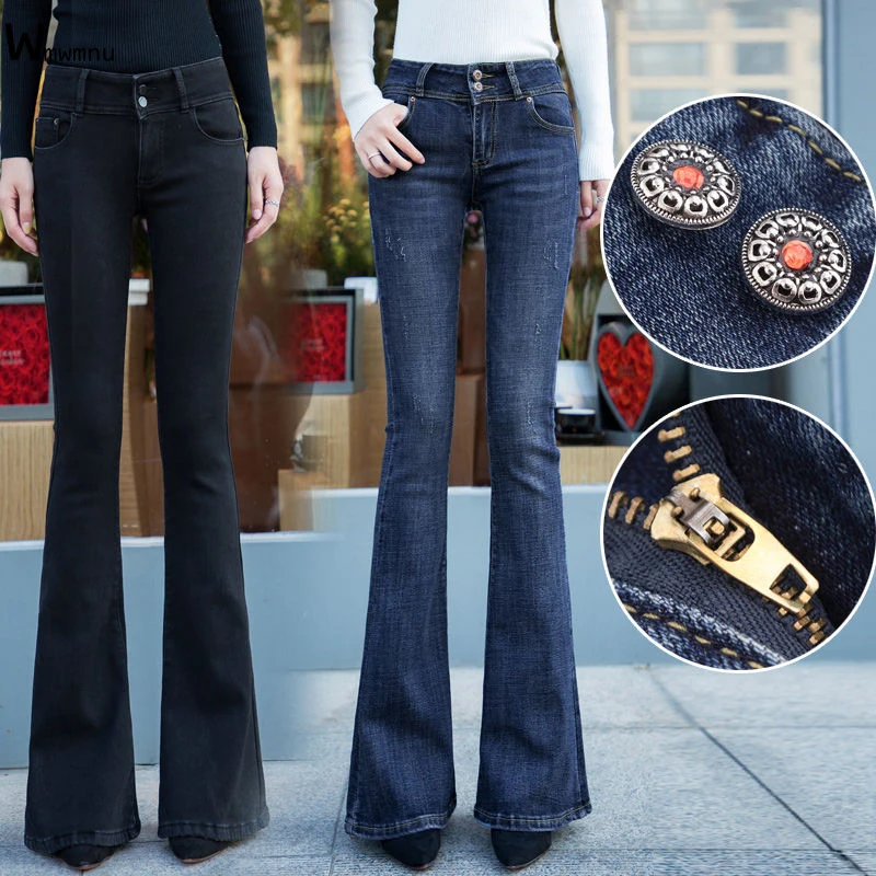 Fashion Slim High Waist Denim Trousers Mother's Classic Bell Bottom Vaqueros Mujer Spring Skinny Vintage Flare Jeans Women
Fashion Slim High Waist Denim Trousers Mother's Classic Bell Bottom Vaqueros Mujer Spring Skinny Vintage Flare Jeans Women