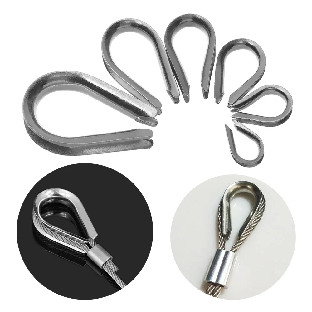 Stainless Steel 10pcs M2 to M8 Silver Cable Wire Rope Clamp Thimbles Rigging Hardware Chicken Heart Ring Fixing Workpiece
Stainless Steel 10pcs M2 to M8 Silver Cable Wire Rope Clamp Thimbles Rigging Hardware Chicken Heart Ring Fixing Workpiece