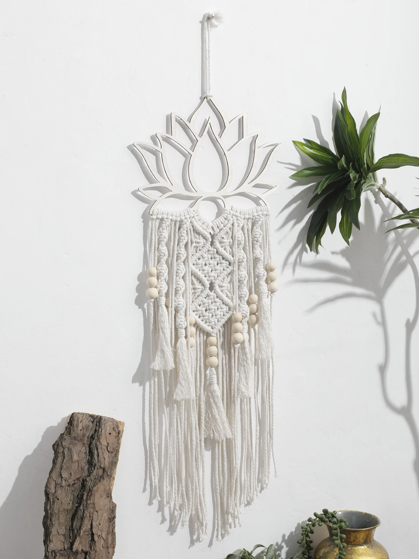 Lotus Macrame Tapestry Wall Art - Boho Aesthetic Room Decor 4 Sbdcbd6b9c095467cb1a9c6a27bc7f417W