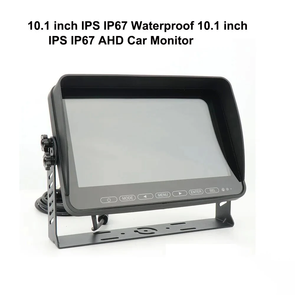 

10.1inch IPS Monitor IP67 Waterproof AHD AV Car Monitor For Bus Taxi Trailers Trucks Forklifts Crane Harvester Boat Observation