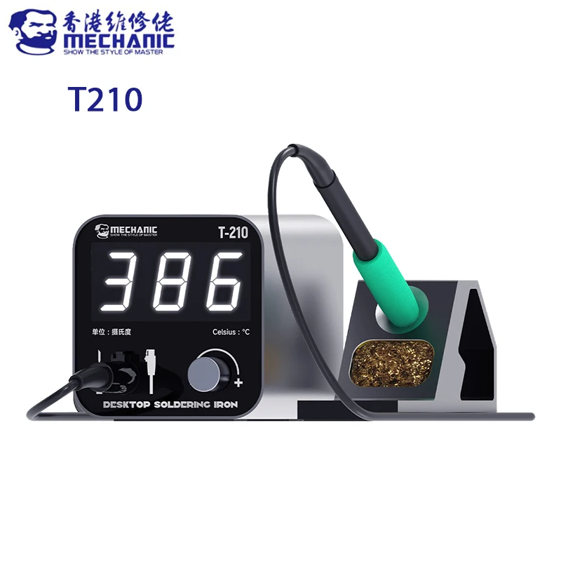 MECHANIC T210 DESKTOP SOLDERINC IRON Accurateb control/Fully used materials/Safe short circuit protect
MECHANIC T210 DESKTOP SOLDERINC IRON Accurateb control/Fully used materials/Safe short circuit protect