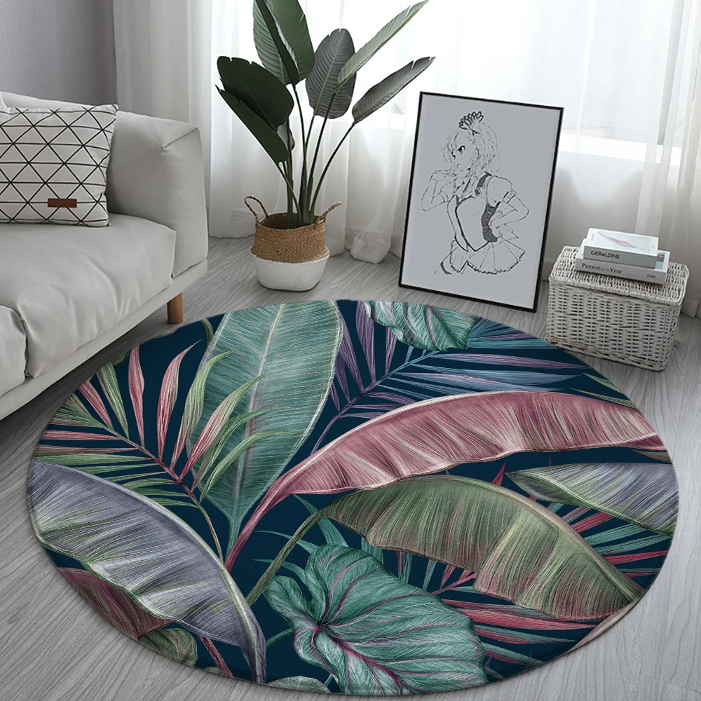 Green leaf printed pattern circular floor mat home living room bedroom bathroom decoration non slip floor mat door mat
Green leaf printed pattern circular floor mat home living room bedroom bathroom decoration non slip floor mat door mat