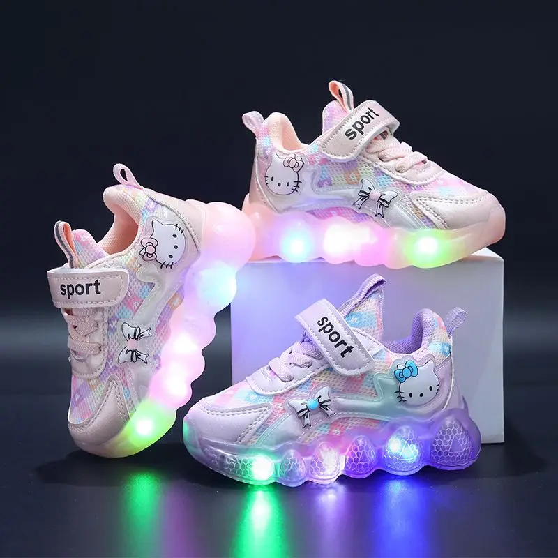 Кроссовки с подсветкой для девочек, аниме Sanrioed Hello Kittys, мягкая подошва, сетчатые, Мультяшные, подарок
Кроссовки с подсветкой для девочек, аниме Sanrioed Hello Kittys, мягкая подошва, сетчатые, Мультяшные, подарок