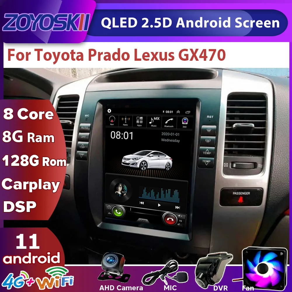 Для Lexus GX470 Toyota Prado Land cruiser 120 Android Tesla экран Автомобильный радио рекордер Авто GPS навигатор плеер 2002-2009
Для Lexus GX470 Toyota Prado Land cruiser 120 Android Tesla экран Автомобильный радио рекордер Авто GPS навигатор плеер 2002-2009