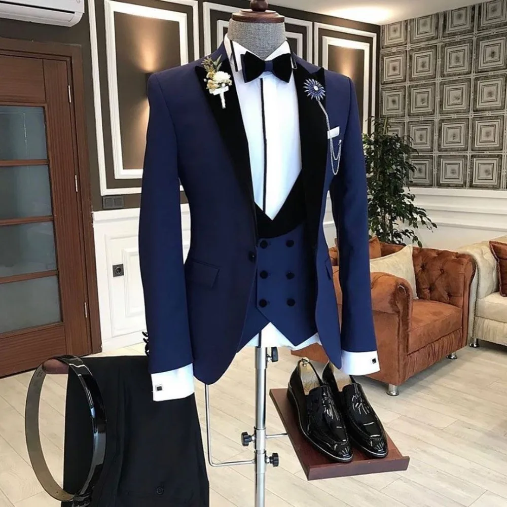 2023 Newest Fashion Navy Blue Costume Homme Business Mens Suits Wedding Suits For Men Ternos Masculinos Slim Fit Tuxedos 3 Piece
2023 Newest Fashion Navy Blue Costume Homme Business Mens Suits Wedding Suits For Men Ternos Masculinos Slim Fit Tuxedos 3 Piece
