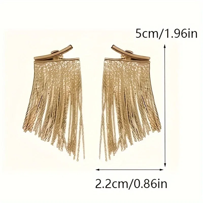 Fashionable French Vintage Metal Style Tassel Earrings for Women Ear Piercing Wedding Trendy Woman Jewelry Women's Earrings 21 Mallzona Sbdd01d18771b4d44b7cf31328d7972c1A Fashionable French Vintage Metal Style Tassel Earrings for Women Ear Piercing Wedding Trendy Woman Jewelry Women's Earrings Mallzona