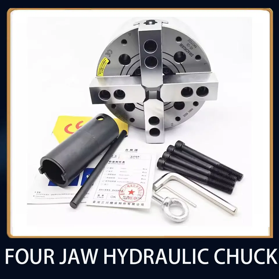 Hollow four jaw hydraulic chuck high-precision chuck oil pressure chuck 5/6/8/10/12/15 inch steel body chuck
Hollow four jaw hydraulic chuck high-precision chuck oil pressure chuck 5/6/8/10/12/15 inch steel body chuck