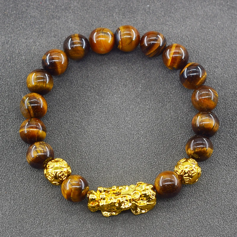 Pixiu-Bracelet Feng Shui, Richesse et Bonne Chance, Zones Me, Document localité, Perles de Pierre Obisienne, Noir, Six Rick, Cadeau 5