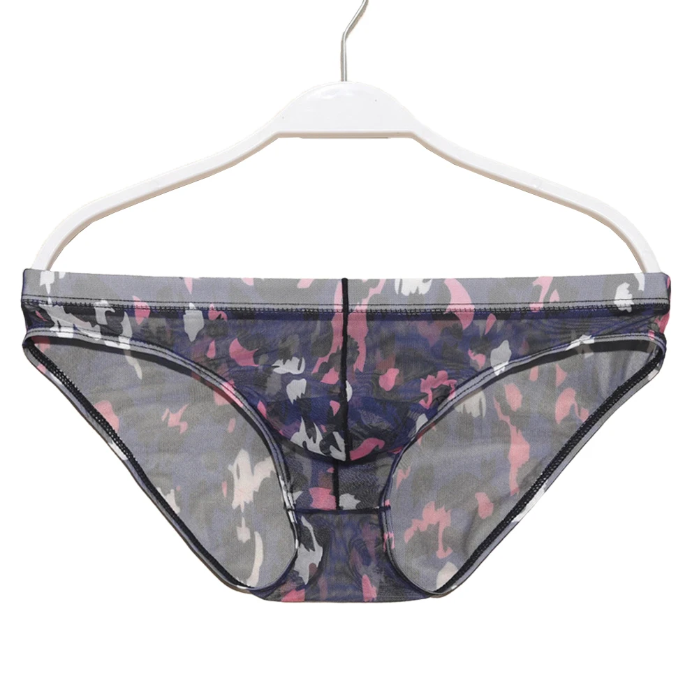 Mens Sexy Printing Briefs Low-Rise Bulge Pouch Panties Male Breathable Mesh Underpants Camouflage Underwear Knickers
Mens Sexy Printing Briefs Low-Rise Bulge Pouch Panties Male Breathable Mesh Underpants Camouflage Underwear Knickers