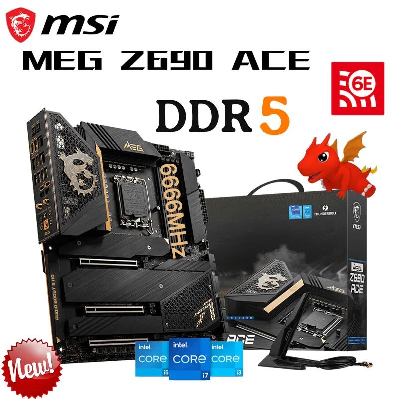MSI MEG Z690 ACE DDR5 Motherboard Intel Core 12th Gen LGA 1700 CPU D5 128GB 6666MHz RMA M.2 PCI-E 5.0 E-ATX GAMING Mainboard New
MSI MEG Z690 ACE DDR5 Motherboard Intel Core 12th Gen LGA 1700 CPU D5 128GB 6666MHz RMA M.2 PCI-E 5.0 E-ATX GAMING Mainboard New