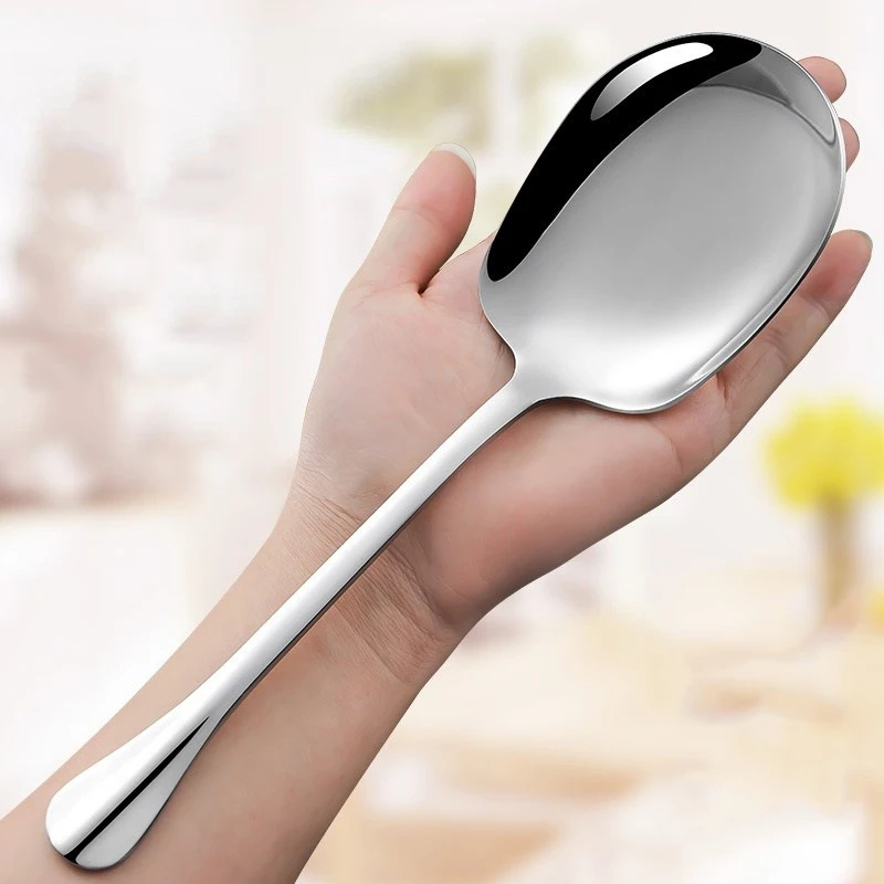 Large Stainless Steel Spoon Thicken Long Handle Soup Spoons Round Scoops for Hot Pot Colander Cooking Utensils Kitchen Tableware
Large Stainless Steel Spoon Thicken Long Handle Soup Spoons Round Scoops for Hot Pot Colander Cooking Utensils Kitchen Tableware