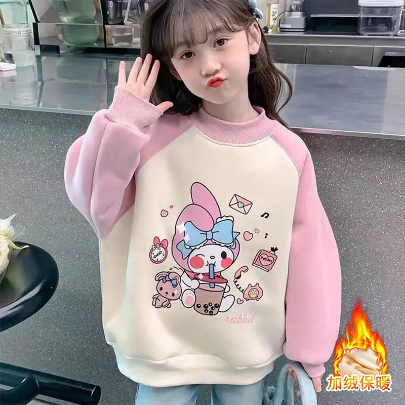 Sanrio Girls Plus Fleece Hoodie Kawaii Anime My Melody Long Sleeve Tops Winter Sweet Cute Warm Babys Clothes Gift for Kids
Sanrio Girls Plus Fleece Hoodie Kawaii Anime My Melody Long Sleeve Tops Winter Sweet Cute Warm Babys Clothes Gift for Kids