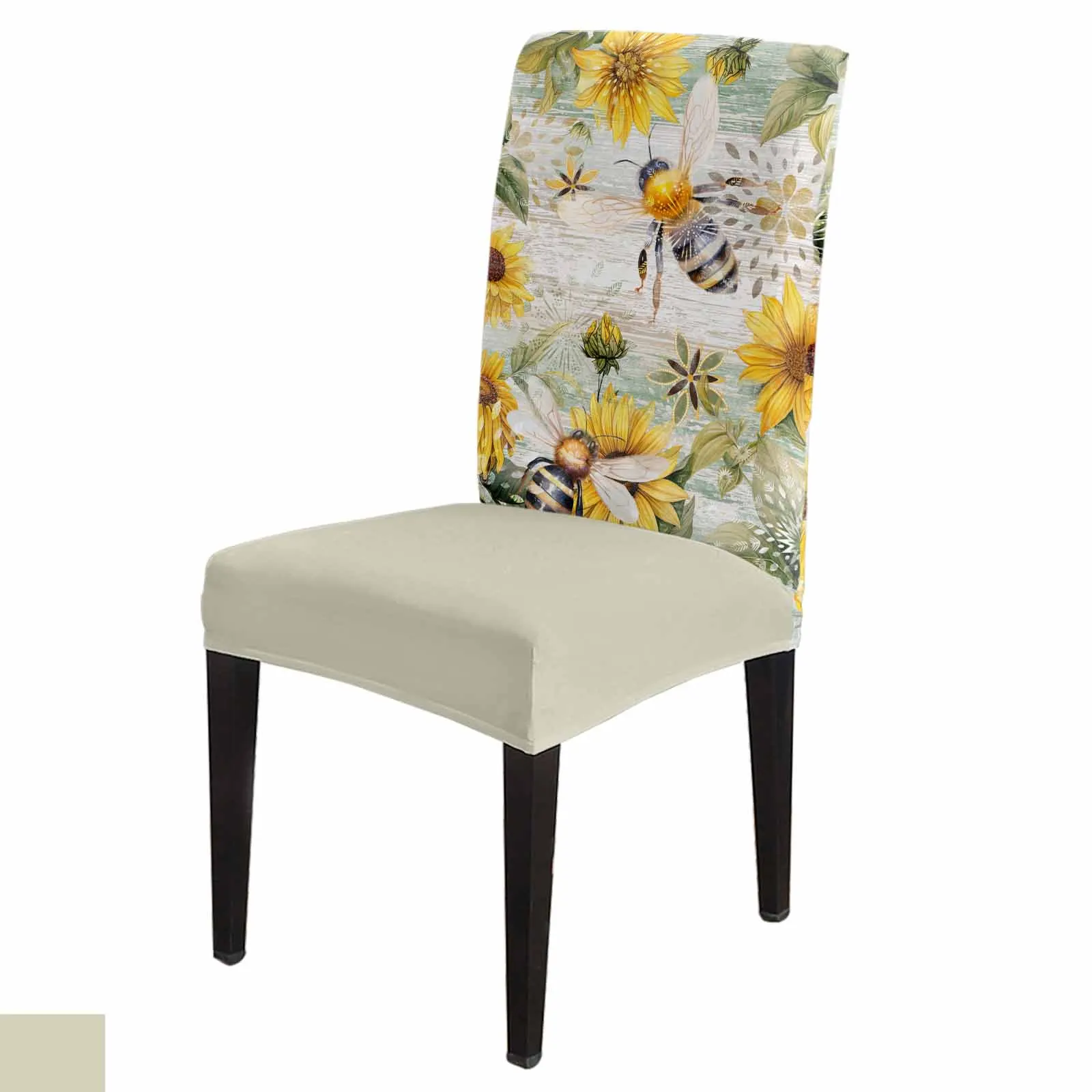 Retro Wood Grain Sunflower Bee Dining Chair Covers Spandex Stretch Seat Cover for Wedding Kitchen Banquet Party Seat Case
Retro Wood Grain Sunflower Bee Dining Chair Covers Spandex Stretch Seat Cover for Wedding Kitchen Banquet Party Seat Case