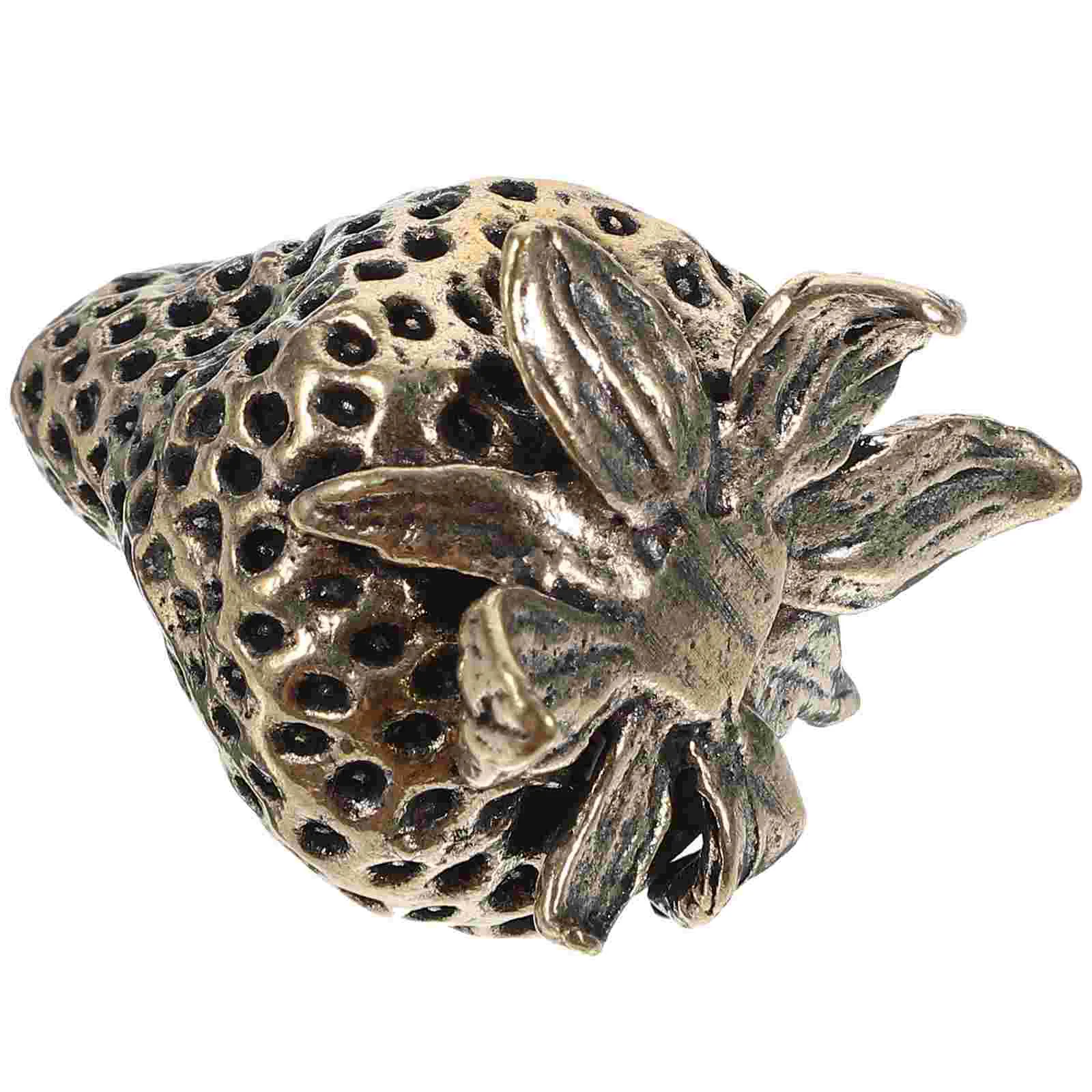 Brass Strawberry Figurine Fruit Statue Brass Strawberry Ornament Home Desktop Decor
Brass Strawberry Figurine Fruit Statue Brass Strawberry Ornament Home Desktop Decor