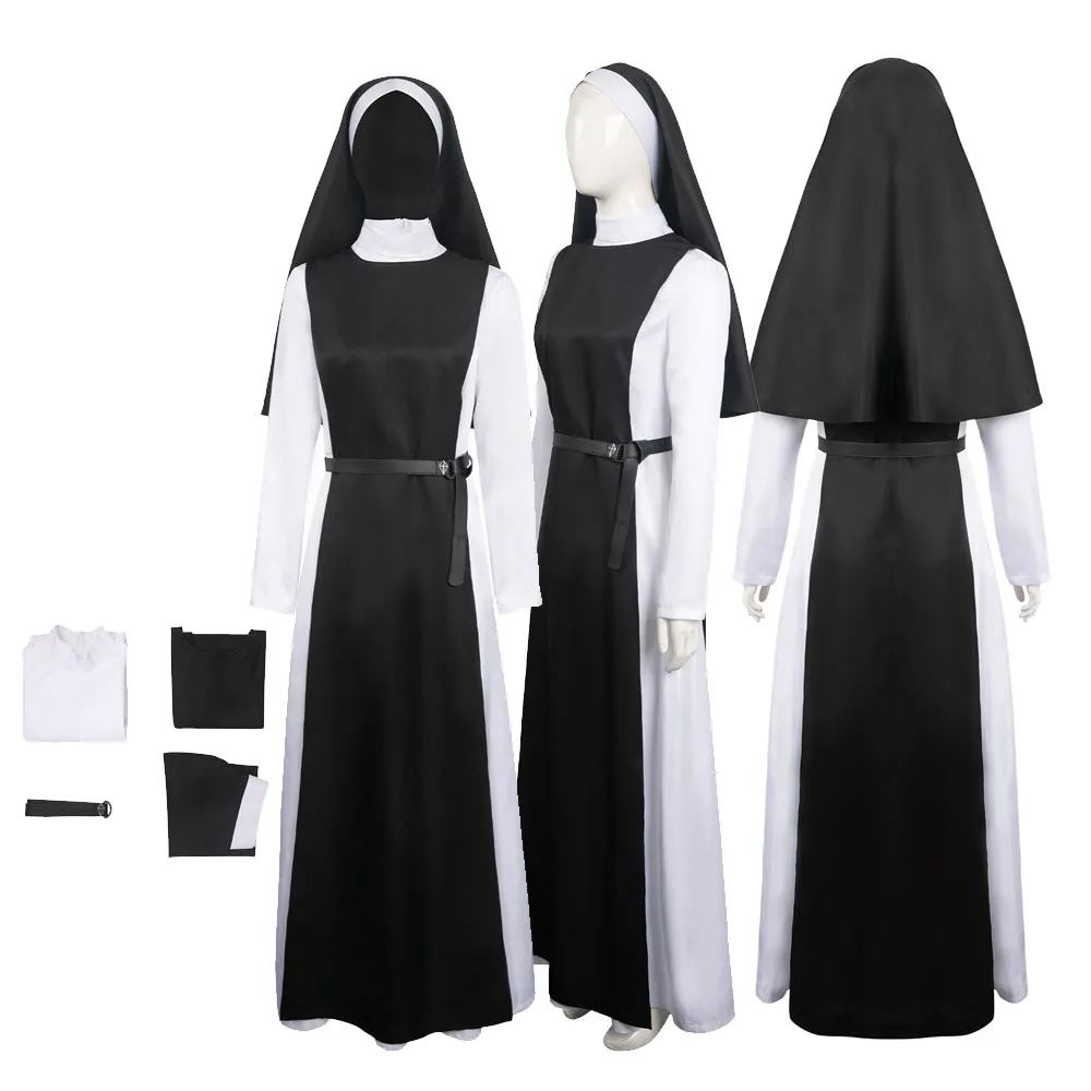 Cecilia Robe Cosplay Costume Nun Dress Scarf Horror Movie Immaculate Fantasia Clothes Adult Women Outfit Halloween Party Suit
Cecilia Robe Cosplay Costume Nun Dress Scarf Horror Movie Immaculate Fantasia Clothes Adult Women Outfit Halloween Party Suit