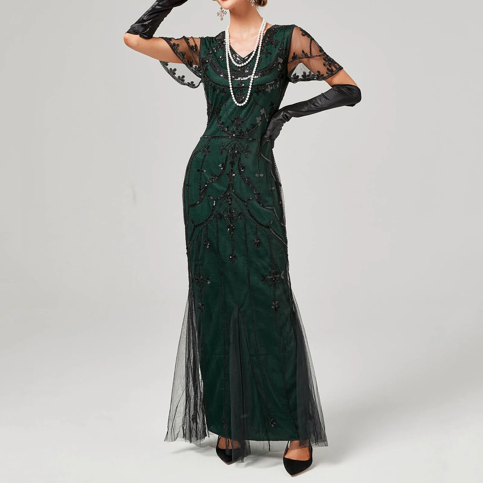 Fashion Short Sleeve Black Yarn Sequin Dress Women's Short Sleeve Slim Light Luxury Party Evening Dress evening dresses
Fashion Short Sleeve Black Yarn Sequin Dress Women's Short Sleeve Slim Light Luxury Party Evening Dress evening dresses
