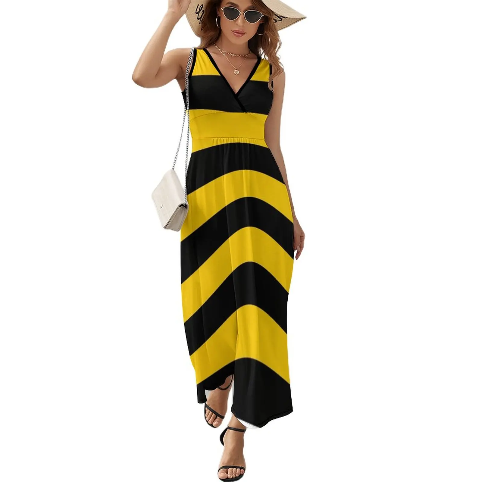 Bee pattern black and yellow stripes Sleeveless Dress elegant party dress for women 2024 Long dresses
Bee pattern black and yellow stripes Sleeveless Dress elegant party dress for women 2024 Long dresses