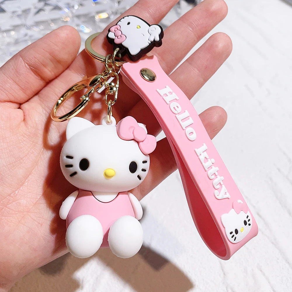 Hello Kitty Keychain Cartoon Doll Ornaments Sanrio Kawaii Kt Pvc Soft Rubber Child Bag Car Keyring Cosplay Accessories Gift Hello Kitty Keychain Cartoon Doll Ornaments Sanrio Kawaii Kt Pvc Soft Rubber Child Bag Car Keyring Cosplay Accessories Gift