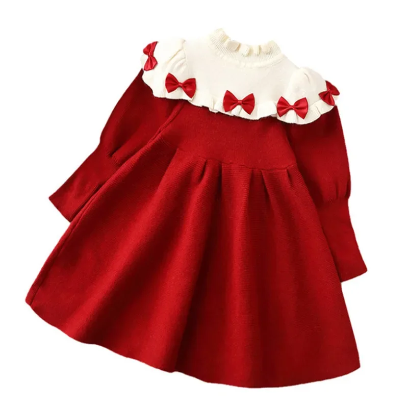 Girls Knitted Sweater Dress Sweet 1-6 Years Autumn Winter Long-sleeved Bow Tutu Sweater Dress Flower Girl Knitted Sweater Dress
Girls Knitted Sweater Dress Sweet 1-6 Years Autumn Winter Long-sleeved Bow Tutu Sweater Dress Flower Girl Knitted Sweater Dress