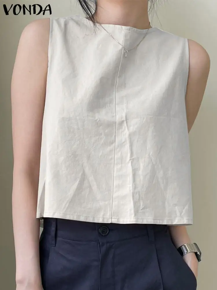 VONDA Women Summer Sleeveless Shirts 2023 Both Side Wear Tops Fashion Buttons Casual Loose Top Vintage Blouse Solid Color Blusas
VONDA Women Summer Sleeveless Shirts 2023 Both Side Wear Tops Fashion Buttons Casual Loose Top Vintage Blouse Solid Color Blusas