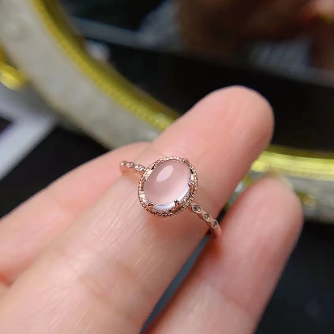Простое серебряное кольцо из розового кварца для женщин, серебряное кольцо с натуральным розовым кварцем 925 карат 6 мм * 8 мм, ювелирные изделия из розового кварца 
Простое серебряное кольцо из розового кварца для женщин, серебряное кольцо с натуральным розовым кварцем 925 карат 6 мм * 8 мм, ювелирные изделия из розового кварца