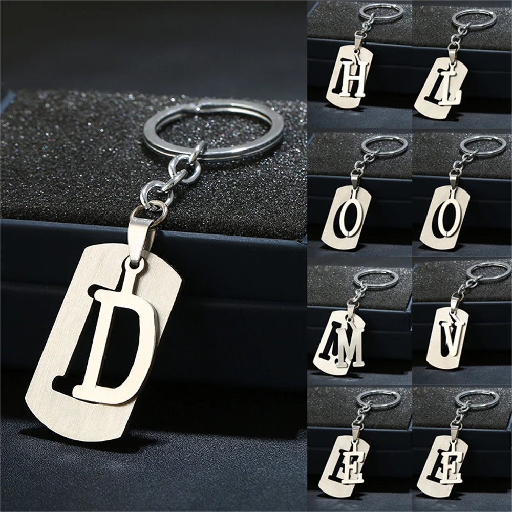 Stainless Steel 26 Letters Keychain Wallet Decoration Double-Deck Metal Initial Letter Pendant With Key Holder For Men Cool Gift 3 Mallzona Sbddf30a8d27f4c2b85ca9b1c04afa6d1R Stainless Steel 26 Letters Keychain Wallet Decoration Double-Deck Metal Initial Letter Pendant With Key Holder For Men Cool Gift Mallzona