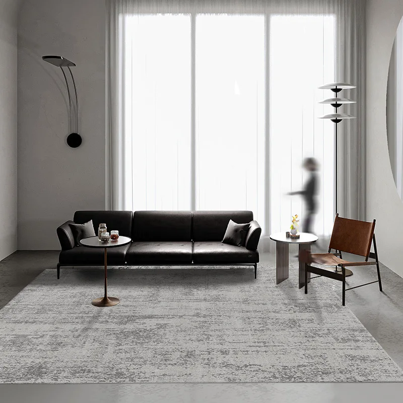 

Modern Minimalist Living Room Decoration Carpet Light Luxury Rugs for Bedroom Grey Large Area Lounge Rug Non-slip Floor Mat
